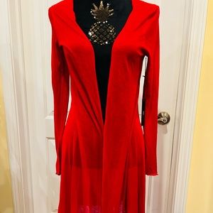 New bcbg long sheer cardigan